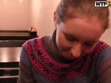 milf gives head after being sweet talked in a restaurant